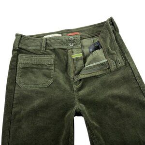 Pilcro Anthropologie Bootcut Corduroy Trouser Pants Size 29 x 31 High Rise Green
